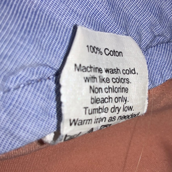 J. Crew Rivington light peach cotton flat front Shorts Sz 34 10” inseam - Picture 7 of 7